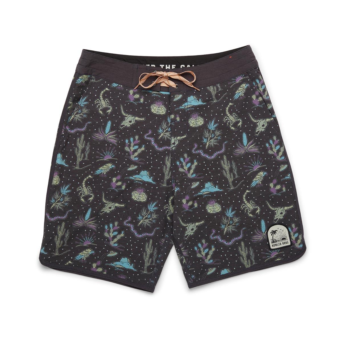 Howler Brothers Stretch Bruja Boardshort Men's in Desert Trip Antique Black